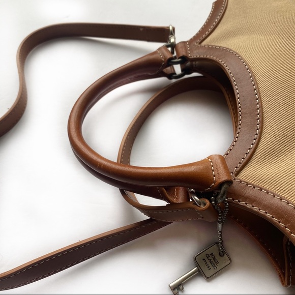 Fossil Vintage Classic Canvas Satchel Purse Bag - Picture 11 of 13